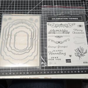 Celebration Tidings Photopolymer stamp set & Celebration Labels Die Set